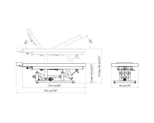 Кушетка массажная GALLIARD TOP 2 MOTORS