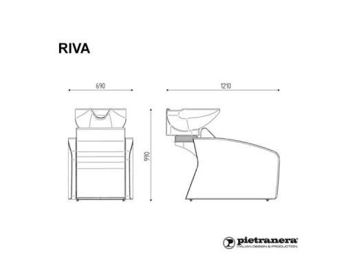 Мойка парикмахерская RIVA - JET MASSAGE