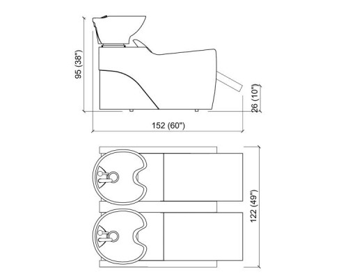 Мойка парикмахерская FLATIRON SHIATSU 2P